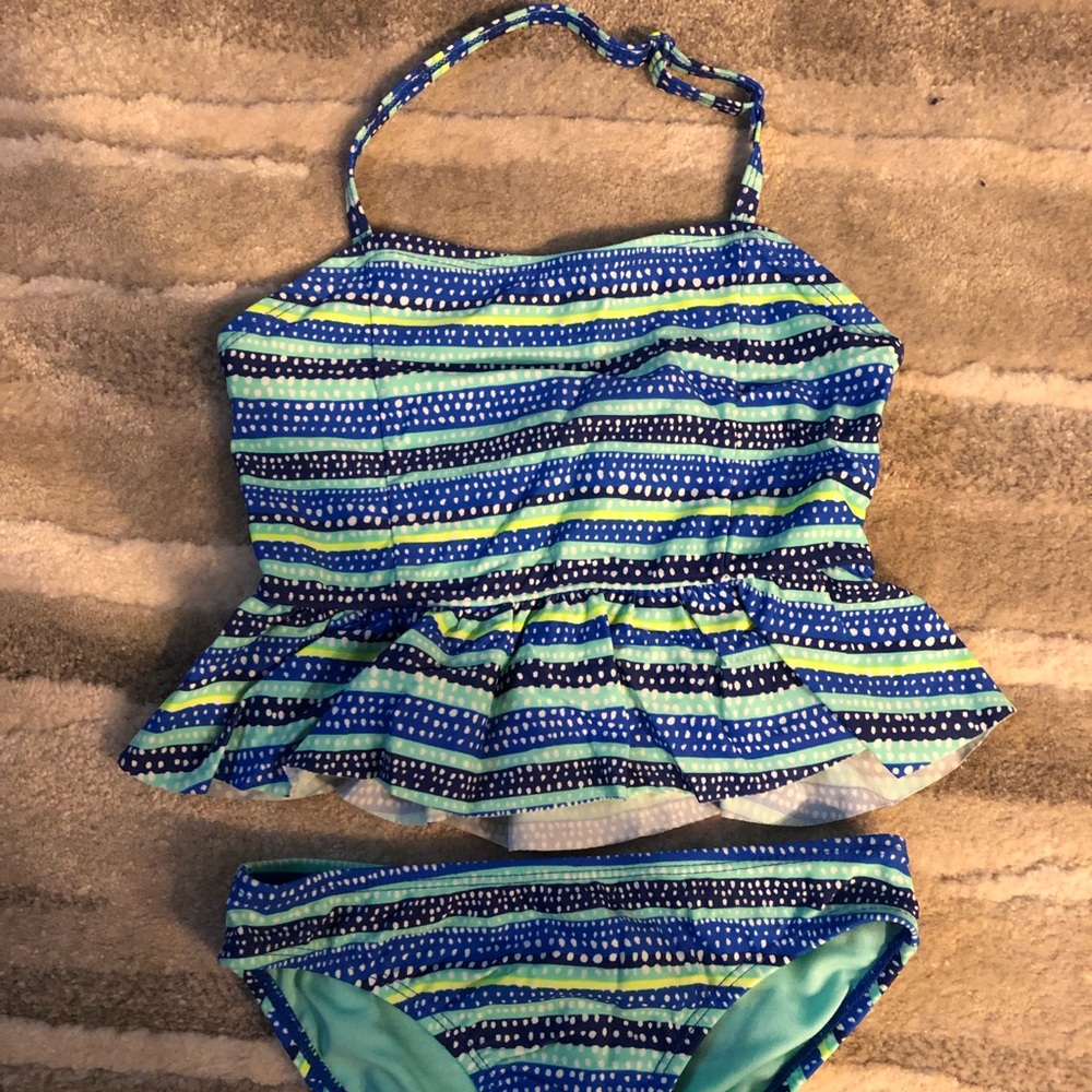 Kids Old Navy Blue Striped Bikini